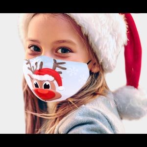 Kid Rudolph Reindeer Face Mask